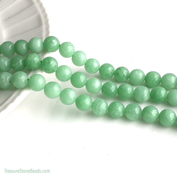 Bead, African Jade 3, 7-8mm round. 15-inch strand, 50pcs