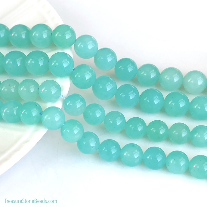 Bead, Amazonite, 10mm round, Grade A. 14.85-inch, 38pcs