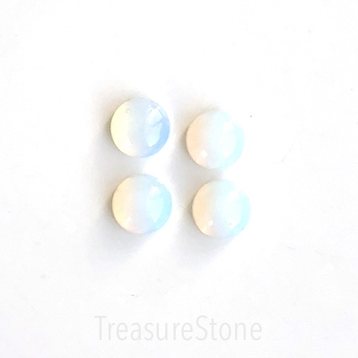Cabochon, opalite glass, 10mm round. Pack of 2.