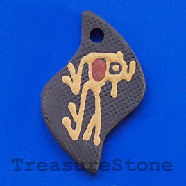 Pendant, clay, 31x48mm. Sold individually.