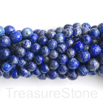 Bead, lapis lazuli, 10mm, faceted round. 15-inch, 39pcs