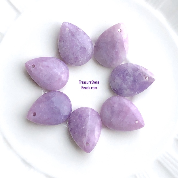 Pendant, lepidolite,18x25mm teardrop. Each.
