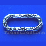 Bead, antiqued silver-finished, 20x9mm. Pkg of 15.