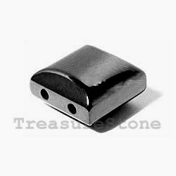 Spacer bead, magnetic, 10mm square. Pkg of 22