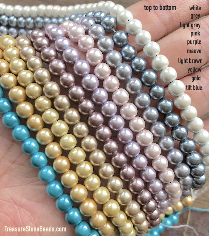 Bead, magnetic hematite pearl, 6mm round, grey. 15.5", 65pcs