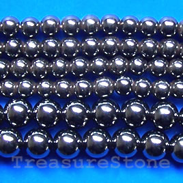Bead, magnetic, 3mm round. 16 inch strand