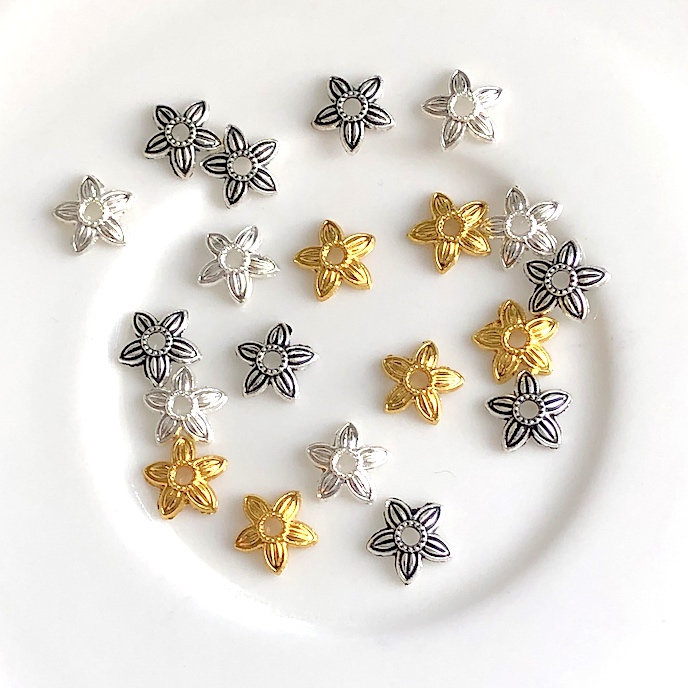 Bead cap, antiqued Silver Finished, 10mm. pkg of 20.